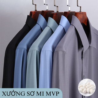 Độc Quyền [MVP Sản Xuất] Áo sơ mi nam nữ dài tay công sở,chất lụa giản chéo chống nhăn thấm hút tốt.