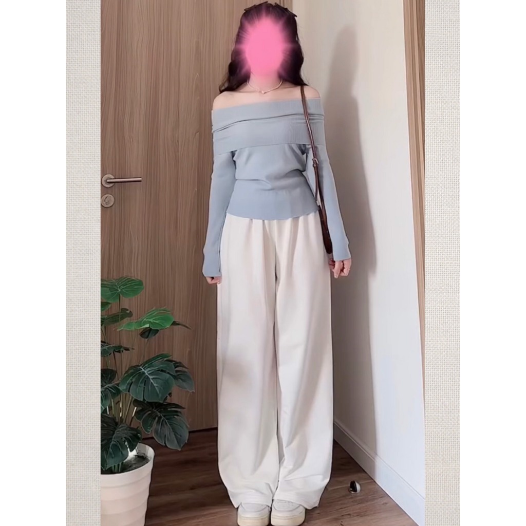 - (MUA Ở GIỎ LIVE ĐỂ ÁP MÃ) Quà tặng sinh nhật,bạn gái,cho nữ,tết Áo len trễ vai/ Quần nỉ