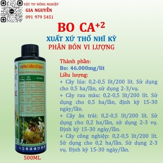 BO CA+2 Phân Bón Vi Lượng 500ML