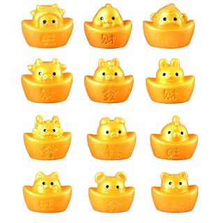Charm trang trì hình Thỏi vàng 12 con giáp