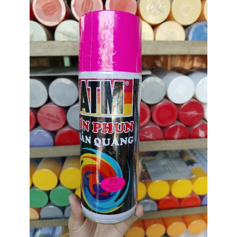 sơn phun màu Hồng Dạ quang
