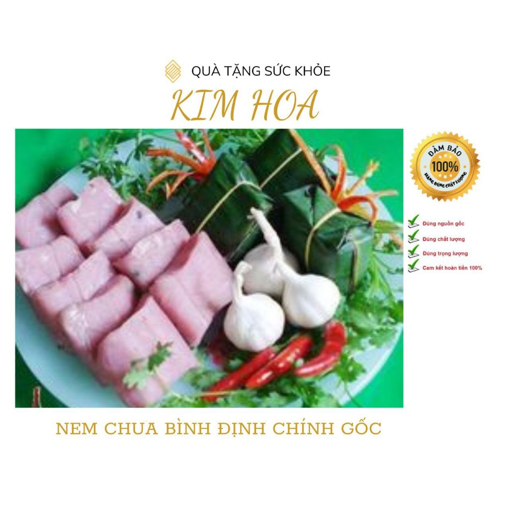 NEM CHUA LÁ ỔI BÌNH ĐỊNH CHÍNH GỐC - NEM CHUA BÌNH ĐỊNH BỊCH 10 CHIẾC - ĐẶC SẢN BÌNH ĐỊNH KIM HOA