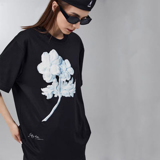 [VẢI 250 GSM] Áo Thun In Hoa Yohji Yamamoto Form Unisex 100% Cotton Định Lượng Vải 250 GSM