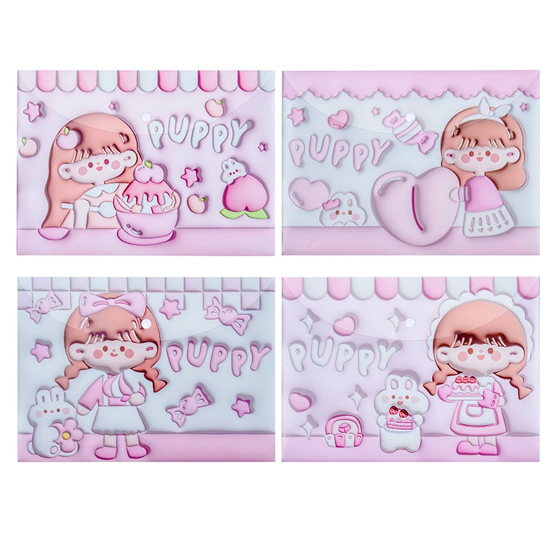 Túi đựng tài liệu A4 động vật dễ thương, đồ dùng học tập cho bé E1429