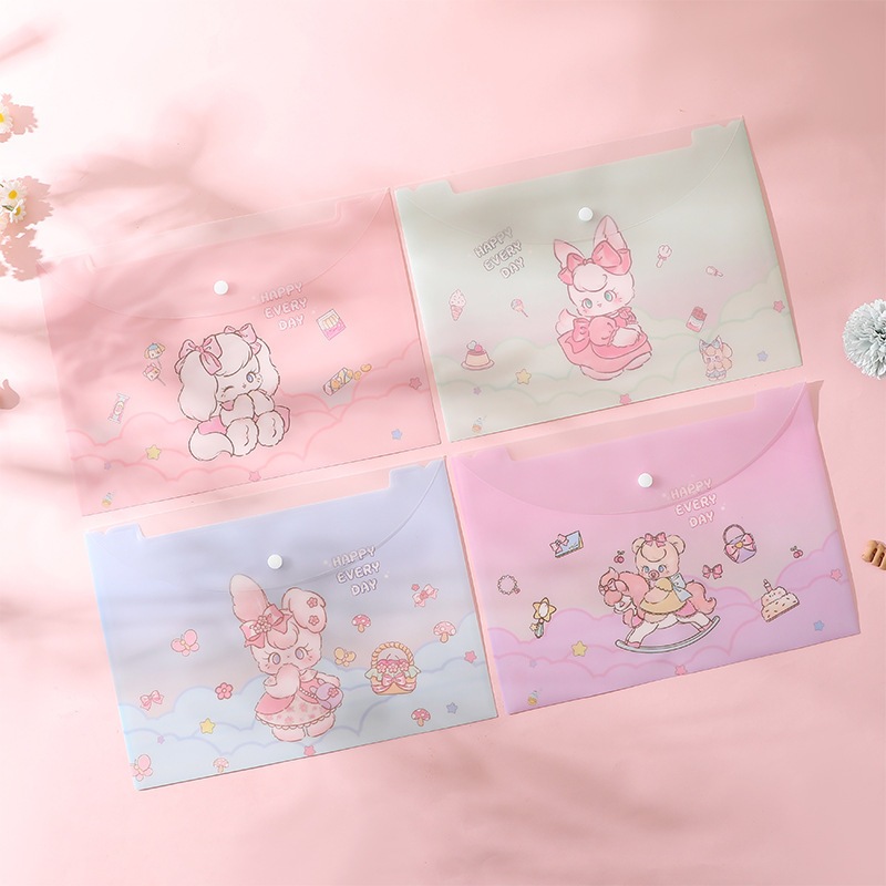 Túi đựng tài liệu A4 động vật dễ thương, đồ dùng học tập cho bé E1429