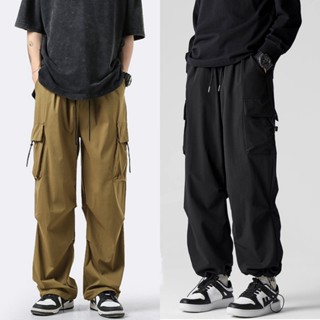 Quần âu nam quần baggy nam mặc rộng quần dài cạp thời trang nhiều túi cạp chun