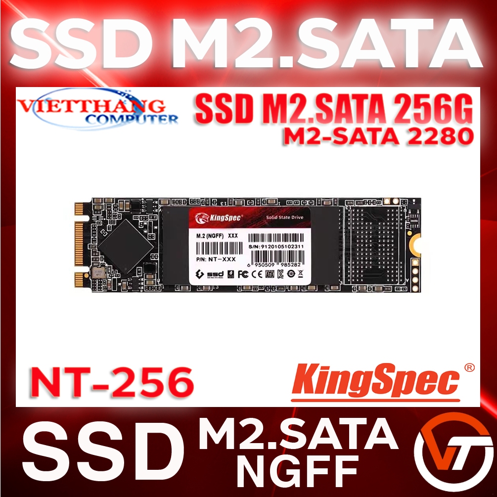 Ổ cứng SSD M2 SATA  Kingspec NT-256 256GB New 100% Full Box