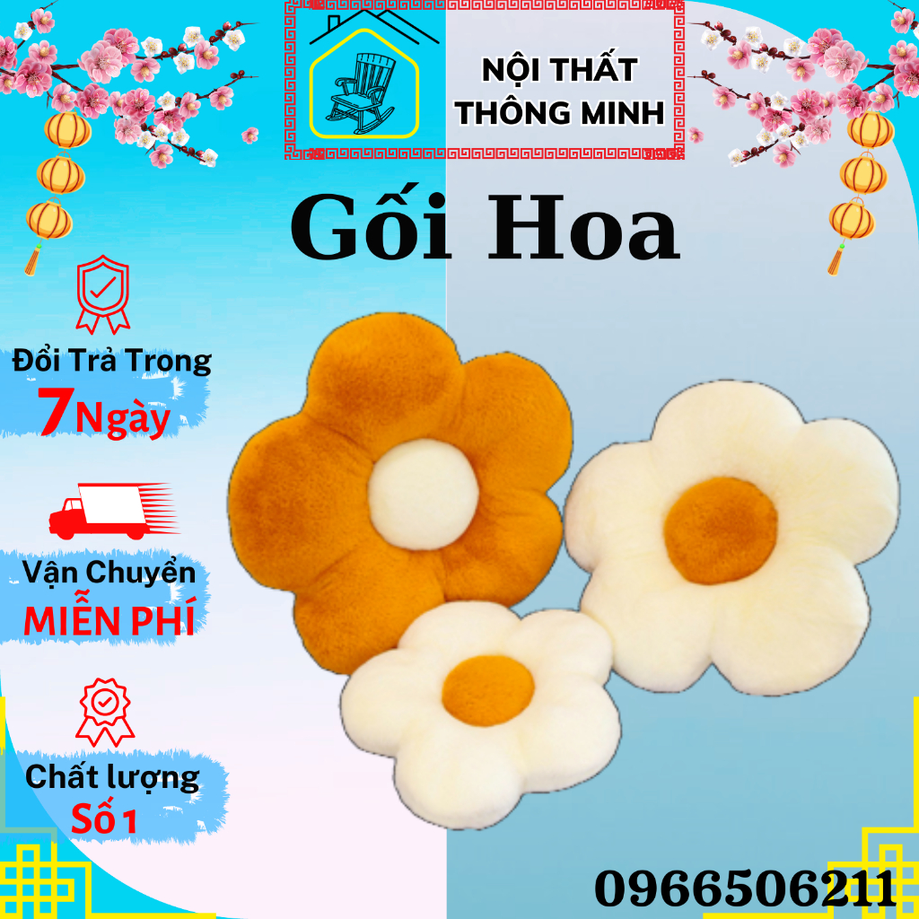 Gối Hoa Hướng Dương, Gối Ôm, Gối Đầu Bông Hoa Danh Cho Bé Nằm Êm Dễ Chịu Không Bị Kích Ứng