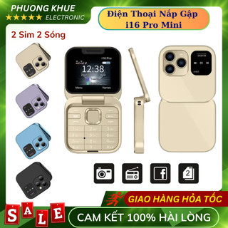  Điện Thoại Nắp Gập SERVO i16 Pro Mini - 2 Sim 2 Sóng Nghe Gọi Quay Phim Chụp Ảnh Màn Hình Led Thông Báo BH 12 Tháng 