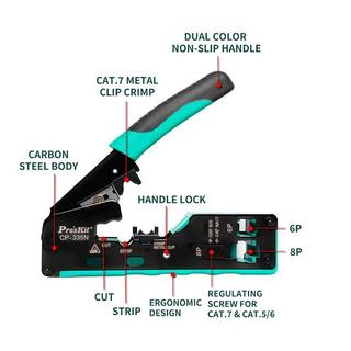 Kềm bấm mạng Pro'skit CP-335N (CAT5/6/6A/7)