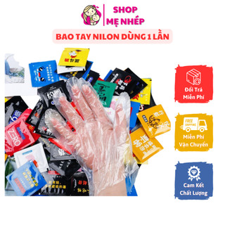 Bao tay nilon dùng 1 lần làm bếp hình BCS rất tiện lợi loại dày dặn và dai