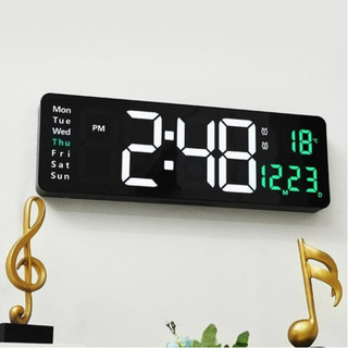 Đồng hồ điện tử treo tường 16inch, đồng hồ màn hình led điều khiển từ xa, báo thức, lịch vạn niên, thông báo nhiệt độ