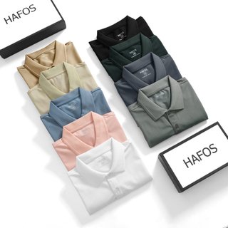 Áo polo nam HAFOS BASIC Polo Nam Trơn vải Cá Sấu Cotton cao cấp chuẩn form