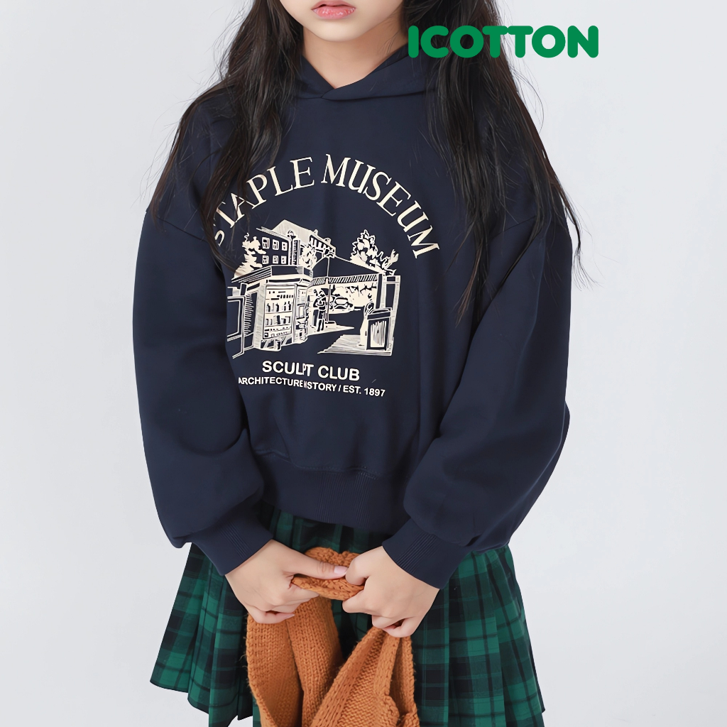 Áo hoodie nỉ dành cho bé in hình STAPLE CLUB BT219