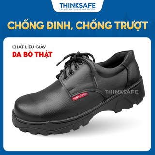 Giày bảo hộ lao động nam Steel Good da Simili, chống đinh, chống va đập, thời trang, giày công trình cao cấp - THINKSAFE