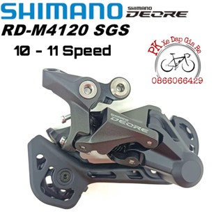 Đề shimano deore rd-m4120 sgs, cùi đề sau xe đạp shimano deore rd-m4120 sgs 10-11 speed- hàng chính hãng