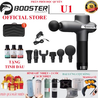 TẾT ĐẾN RỒI SALE 50% - Máy Massage Gun Cầm Tay BOOSTER U1 Thế Hệ Mới 6 Đầu 8 Chế Độ Mát Xa - Công Suất 125W - Chế độ AI