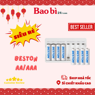 Pin sạc BESTON AA AAA, Sạc pin chính hãng BESTON, BẢO HÀNH 1 NĂM | Mic không dây, máy ảnh, điều khiển ( Pin 1.2V )