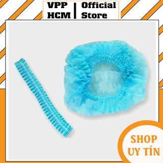 Nón bọc tóc, mũ chụp tóc, mũ chùm đầu, bọc tóc y tế, nón con sâu, chùm đầu vải không dệt màu xanh