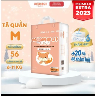 [Tặng Xe Chòi Chân] Combo 6 Bịch Tã/Bỉm Momoji extra siêu thấm hút cho bé