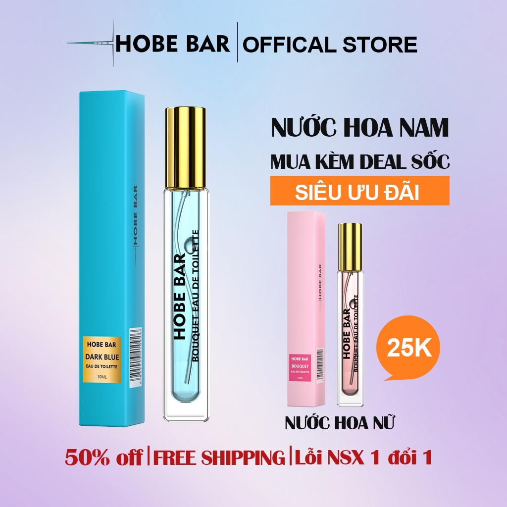 Nước hoa nam chính hãng HOBEBAR 10ml cao cấp hương thơm nam tính, lôi cuốn, thu hút gây thương nhớ nước hoa nam thơm lâu