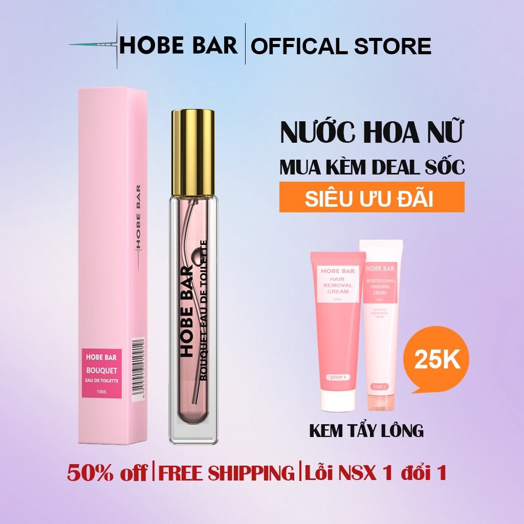 Nước hoa nữ thơm lâu HOBEBAR 10ml hương thơm nữ tính, dễ thương và siêu lôi cuốn ngọt ngào nước hoa mini nhỏ gọn cá tính