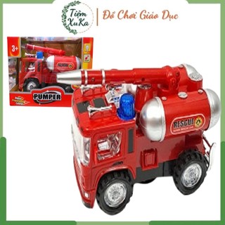 Xe cứu hoả chạy bằng pin đầy đủ âm thanh ánh sáng