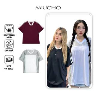 Áo Jersey trơn form rộng local brand ATPT003 Miucho tay ngắn cổ tròn in basic