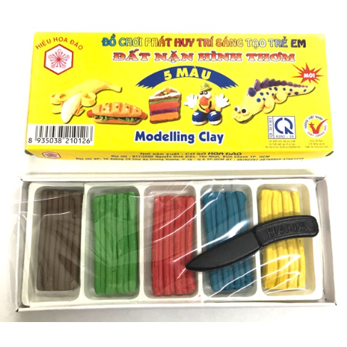 Đất Sét Nặn HADA Hoa Đào (5 màu)