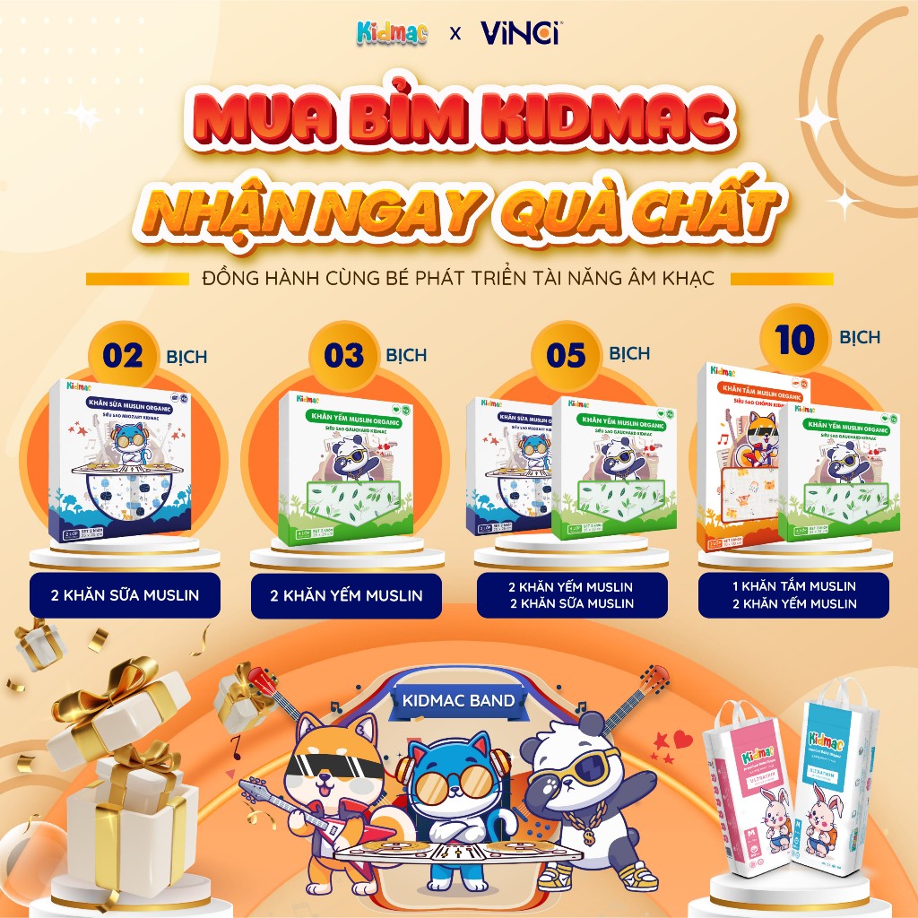 Quà tặng bỉm Kidmac (không bán)
