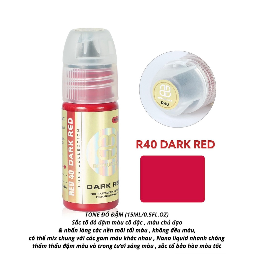 MỰC PHUN XĂM RED40 DARK RED (TONE ĐỎ ĐẬM)