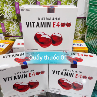 Vitamin E400 đỏ hộp 100 viên - Chính Hãng