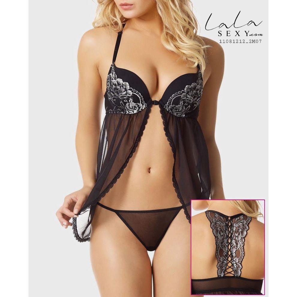 Bộ Váy Ngủ Sexy Babydoll Push Up Lasenza 11081212