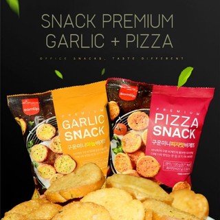 Bịch snack bánh mì nướng vị bơ tỏi hàn quốc - samlip premium garlic snack - pizza snack vị pizza 120g