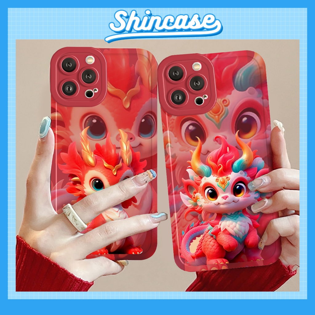 ốp lưng điện thoại iphone dragon chibi cạnh vuông 6/6pls/6s/6splus/7/7plus/8/8plus/x/xs/11/12/13/14/pro/max/promax/plus