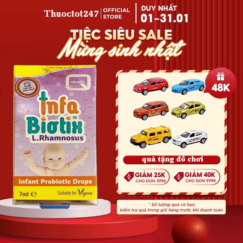 Infa biotix Men vi sinh giúp Bé ăn ngon, hấp thu vitamin cho bé, tăng đề kháng, hết biếng ăn, Probiotic đặc chế cho trẻ