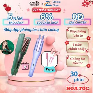 Máy bấm phồng chân tóc mini Kemei EJ812, Máy uốn tóc xoăn tự động,dập xù chân tóc 2in1, chống hư tổn