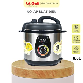 Nồi Áp Suất Điện Gali GL-1623, GL-1625 dung tích 6 Lít. Lòng nồi bằng hợp kim nhôm. Bảo hành hãng