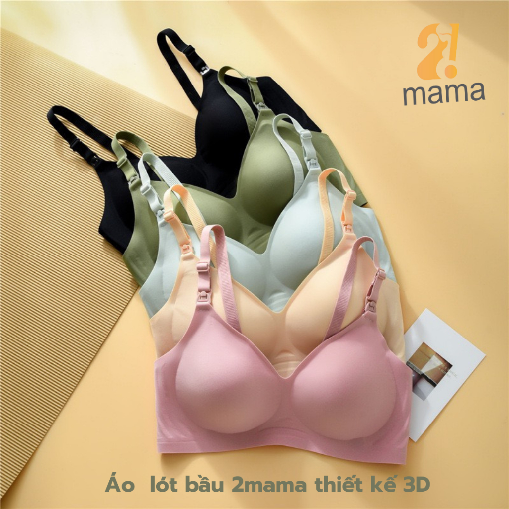 Áo lót bầu cho con bú cao cấp 2mama công nghệ 3D nâng ngực 100% chống xệ