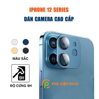 Khung kim loại bảo vệ camera Iphone 12 Mini / 12 Pro / 12 Pro Max kèm kính cường lực chống trầy xước cho Iphone 12 Mini