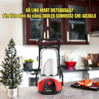 Đèn tích điện đa năng 360led sunhouse she-6036la, thời gian chiếu sáng lên tới 100 giờ, bảo hành 12 tháng