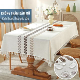 Khăn Trải Bàn Chống Thấm Nước Lá Mùa Thu, Trải Bàn Ăn, Phong Cách Bắc Âu, Bàn Trà, Bàn Làm Việc