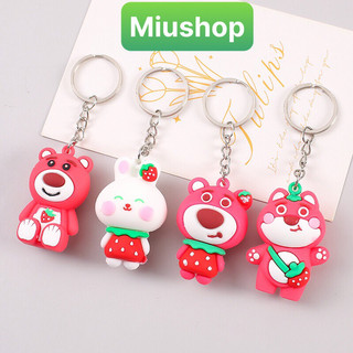 Móc khoá cặp gấu dâu Losto MIUSHOP siêu xinh xắn đáng yêu