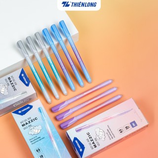Combo 5/10/20 Bút gel xóa được Mazzic ngòi 0.5mm mực xanh/đen/tím có gôm tẩy chuyên dụng trên thân Thiên Long GELE-006