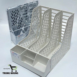Khay đựng tài liệu, hồ sơ a4 - 3 ngăn hokori 5680