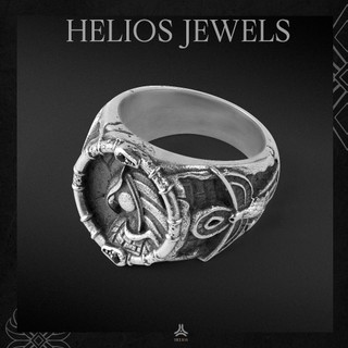 Nhẫn Bạc S925 Horus Ring x Tattoo Chair Helios Silver Original