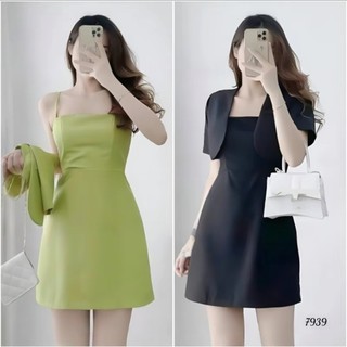 [HOT] Set Đầm 2 Món Kèm Áo Khoác Tôn Dáng Cực Xinh Dành Cho Các Nàng