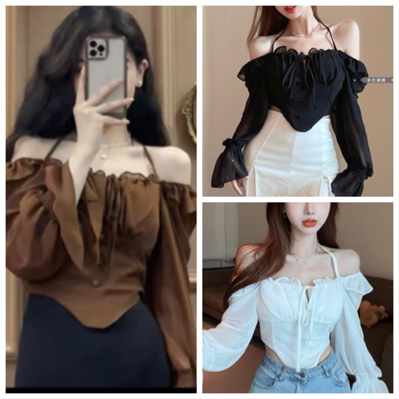 Áo kiểu Bigsize 50-90kg mặc được kiểu tay bồng A2 vải lụa hàn | BigBuy360 - bigbuy360.vn