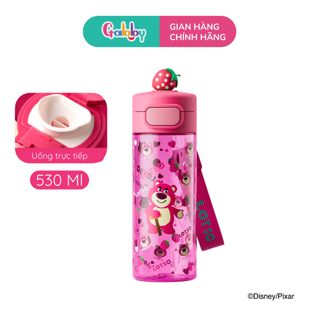 Bình Nước Nhựa Gấu Dâu Lotso Oasis Park 280ml - 1300ml