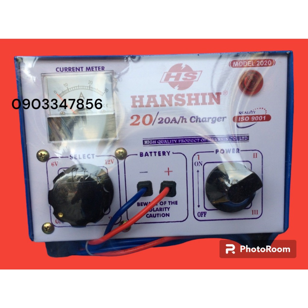 Máy sạc (nạp) ắc quy Hanshin 20a (6v-12v-24v)